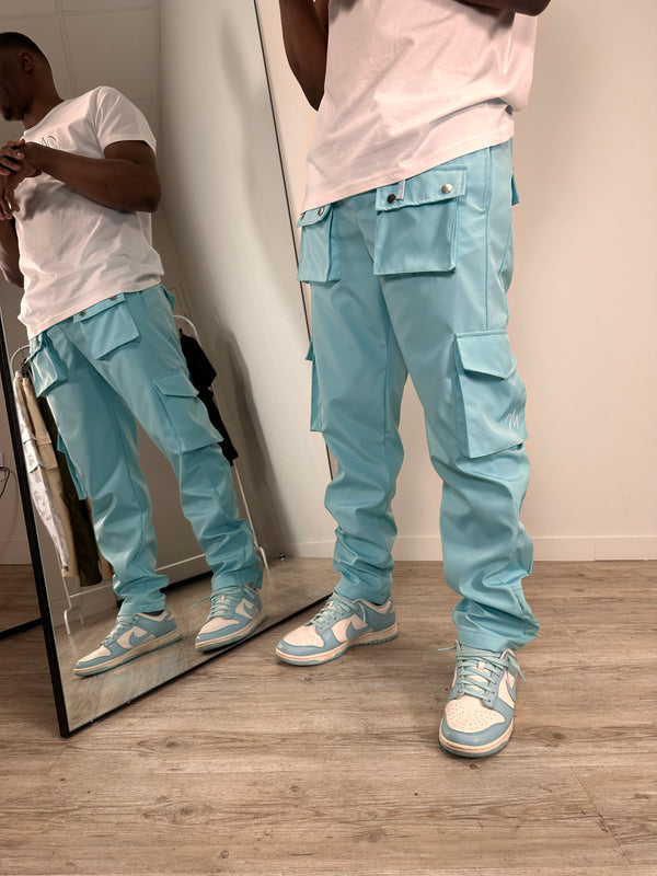 Pantalon cargo Tropicania Bleu Aqua