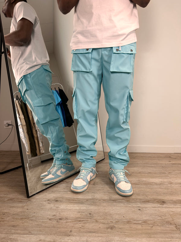 Pantalon cargo Tropicania Bleu Aqua