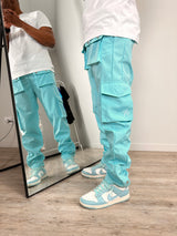 Pantalon cargo Tropicania Bleu Aqua